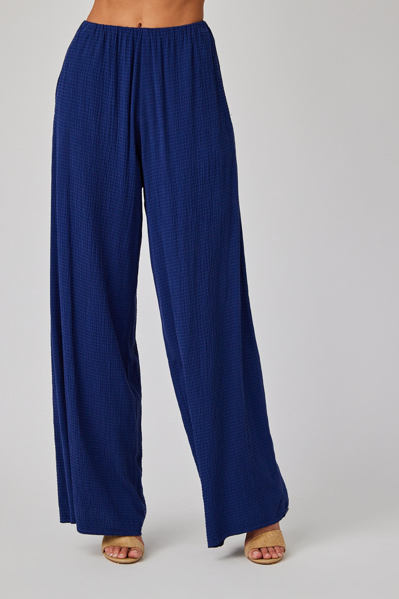 Midnight Blue Clean Wide Leg Pant Pant