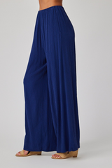 Midnight Blue Clean Wide Leg Pant Pant