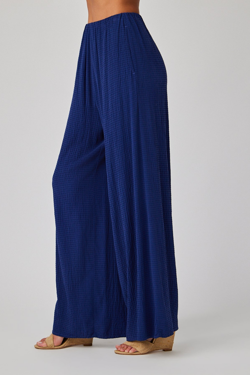 Midnight Blue Clean Wide Leg Pant Pant