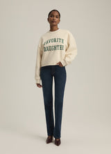 Gray The Cropped Collegiate Sweatshirt Sweatshirt