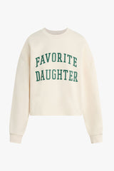 White Smoke The Cropped Collegiate Sweatshirt Sweatshirt