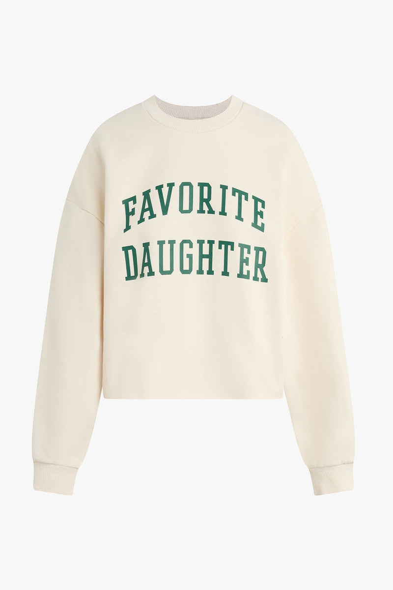 White Smoke The Cropped Collegiate Sweatshirt Sweatshirt