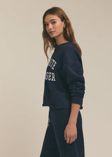 Gray The Cropped Collegiate Sweatshirt Sweatshirt