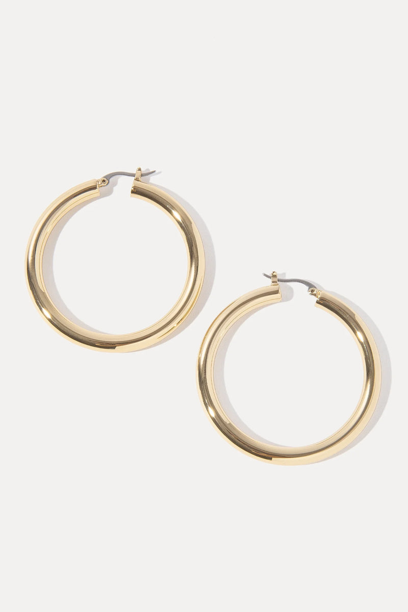 White Smoke Freda Hoops Earrings