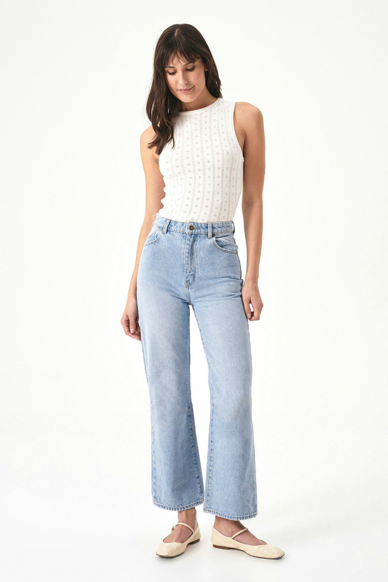 White Smoke Heidi Jean Ankle | Old Stone Jeans