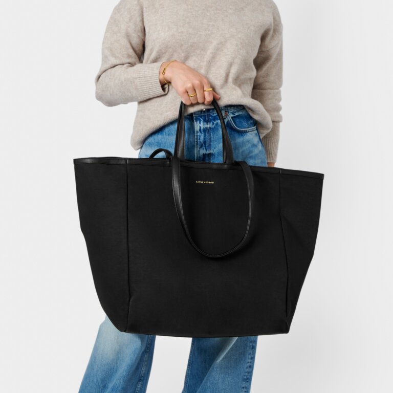 Light Gray Nylon Luxe Oversized Tote tote bag