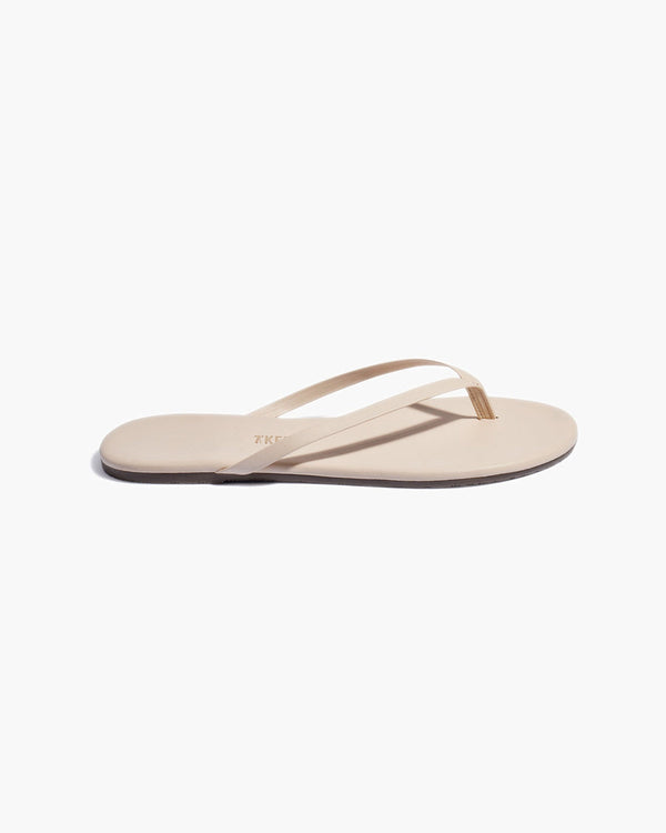 Snow Lily Nudes | Linen Flip Flop