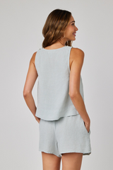 Linen Scoop Neck Tank