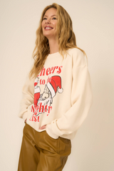 Wheat Cheers To The Naughty List Sweatshirt Sweatshirt