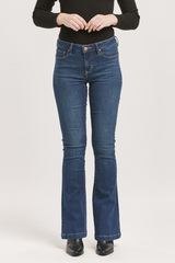 Dark Slate Gray Rosa High Rise Flare Jeans | Binz Jeans