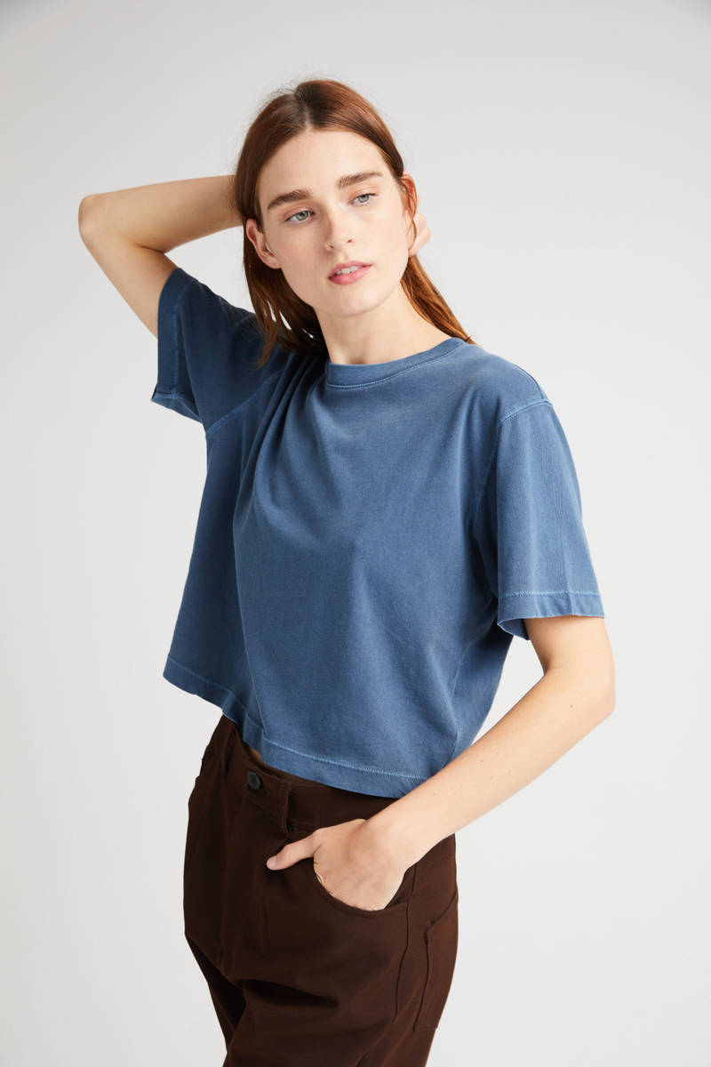 Dark Slate Gray Relaxed Crop Tee Crop Tee