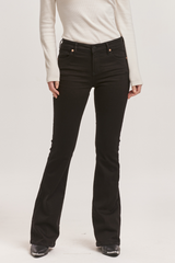 Dark Slate Gray Jaxtyn High Rise Bootcut Jeans | Black Olive Jeans