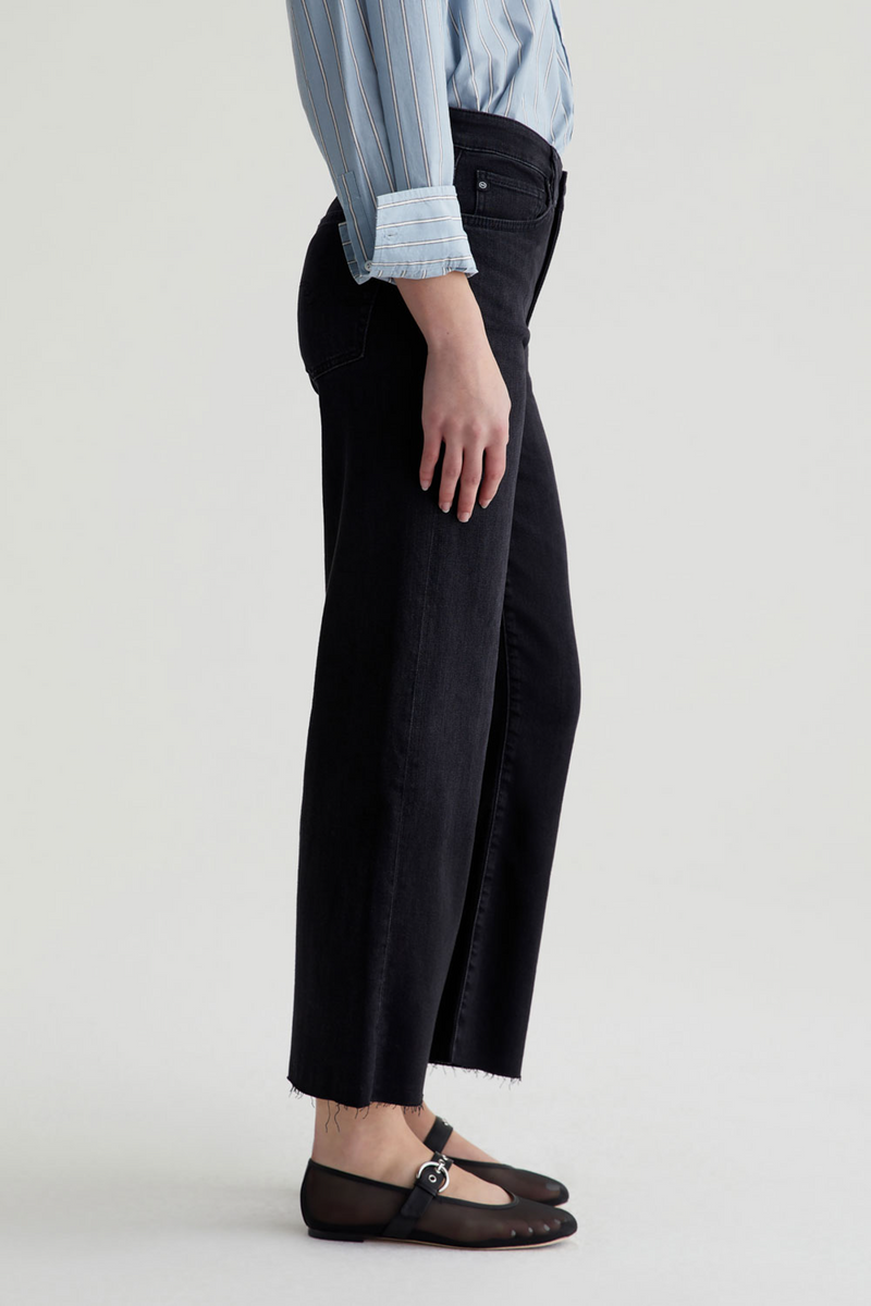 Light Gray Saige Wide Leg Crop | Glasgow Jeans