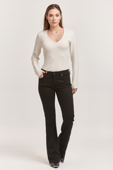 Light Gray Jaxtyn High Rise Bootcut Jeans | Black Olive Jeans