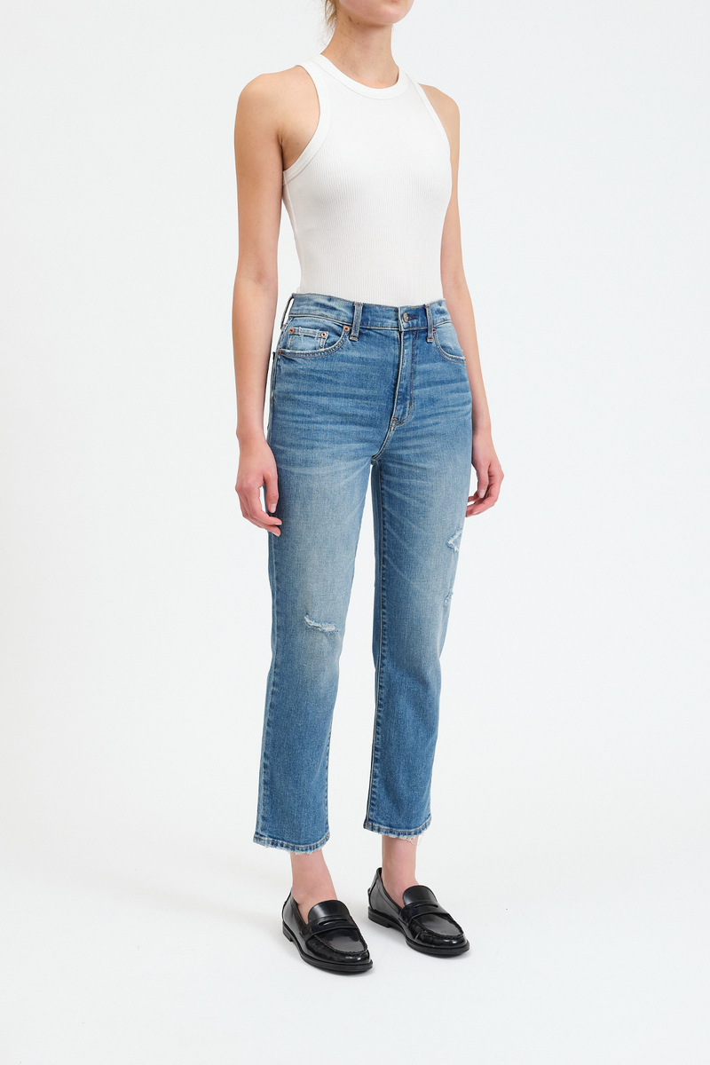 White Smoke Daily Driver High Rise Jeans | Text Me Jeans