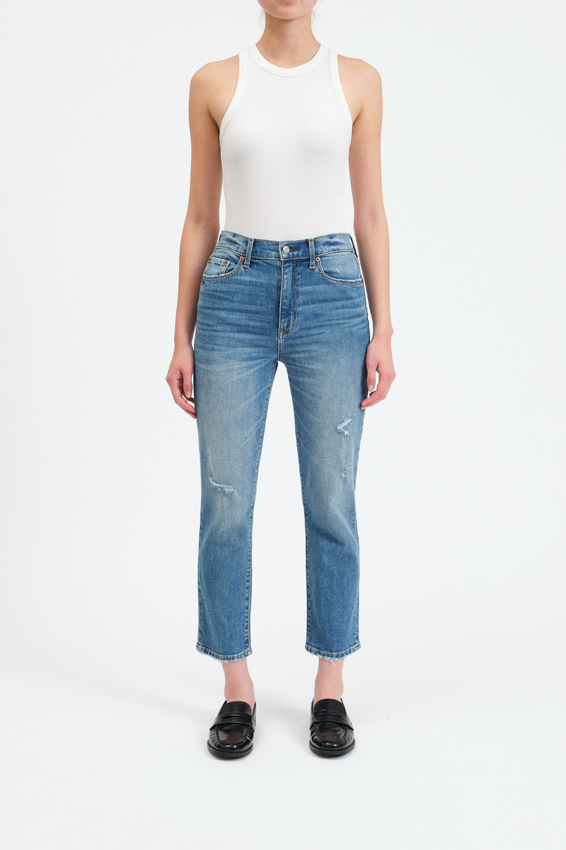 White Smoke Daily Driver High Rise Jeans | Text Me Jeans