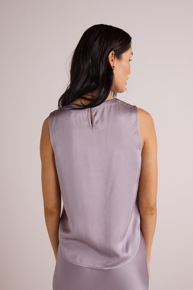 Gray Sleeveless Crew Neck Top Top