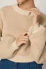 Tan Sydney Sweater in Ivory/Oatmeal Sweater