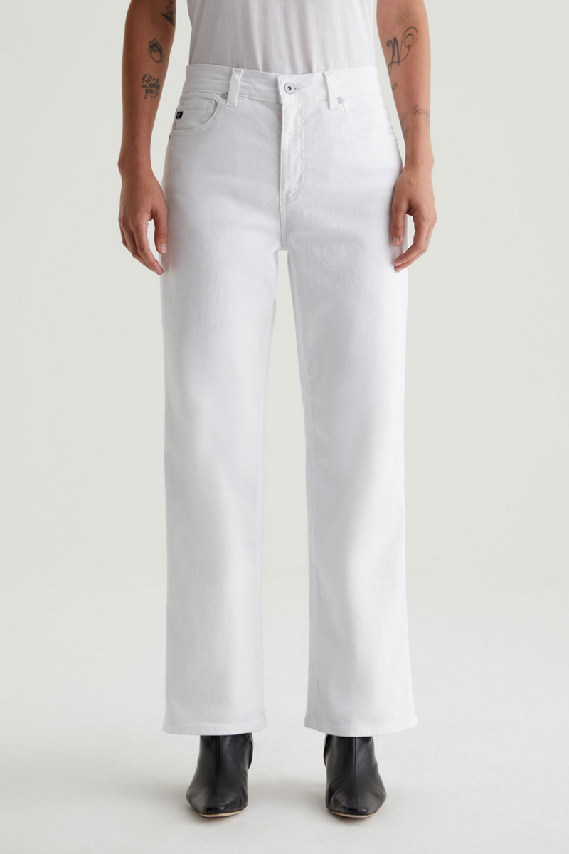 Light Gray Brinley Mid-Rise Straight | Gallery White Pant