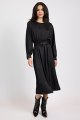 Black Mood Boost Midi Dress Midi Dress