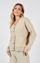 Light Gray Kelsie Button Front Cardigan Cardigan