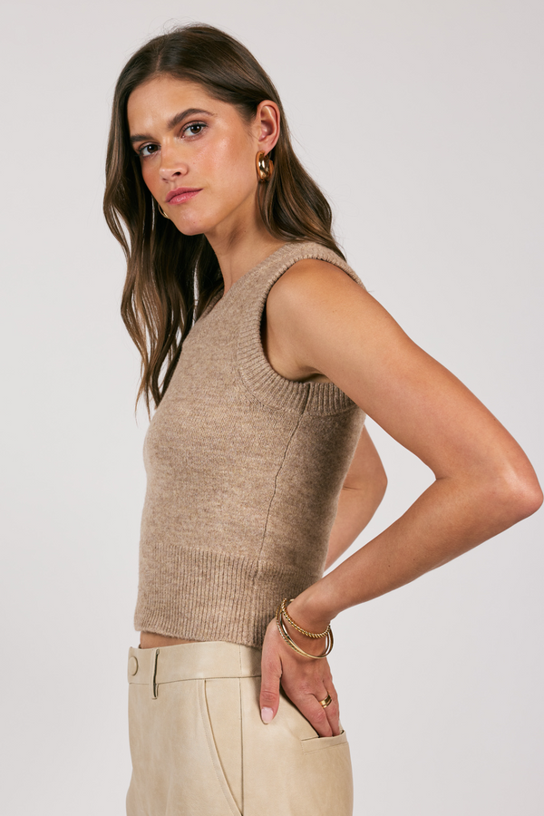 Light Gray Authenticity Scoop Neck Sweater top