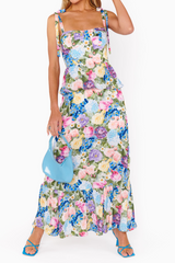 White Smoke Paxton Midi Dress in Flower Shop Midi Dress