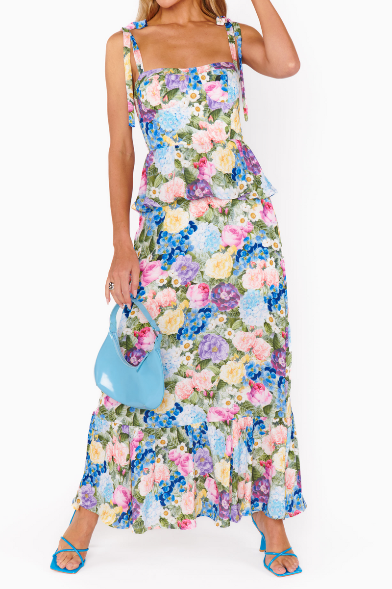 White Smoke Paxton Midi Dress in Flower Shop Midi Dress