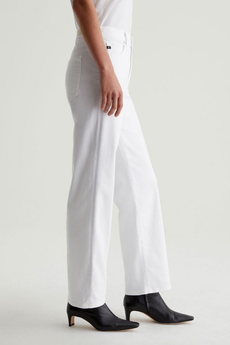 Light Gray Brinley Mid-Rise Straight | Gallery White Pant