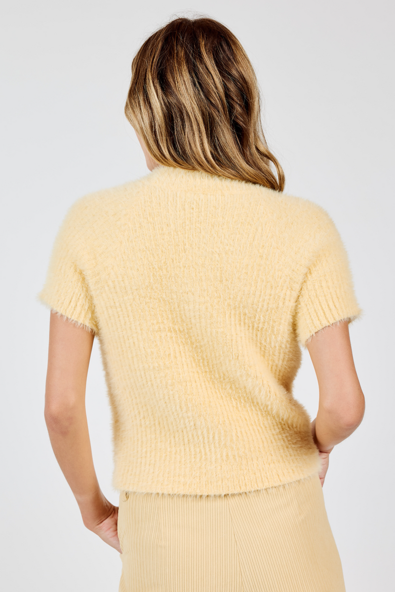 Bisque Rudy Ribbed Sweater Top Top