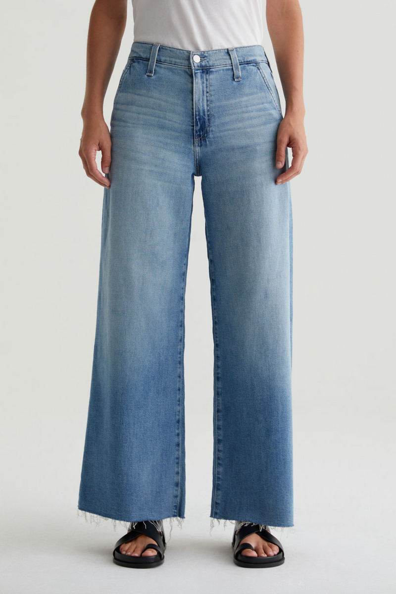 Dark Slate Blue Stella Ankle Low Slung Palazzo | Aries Jeans