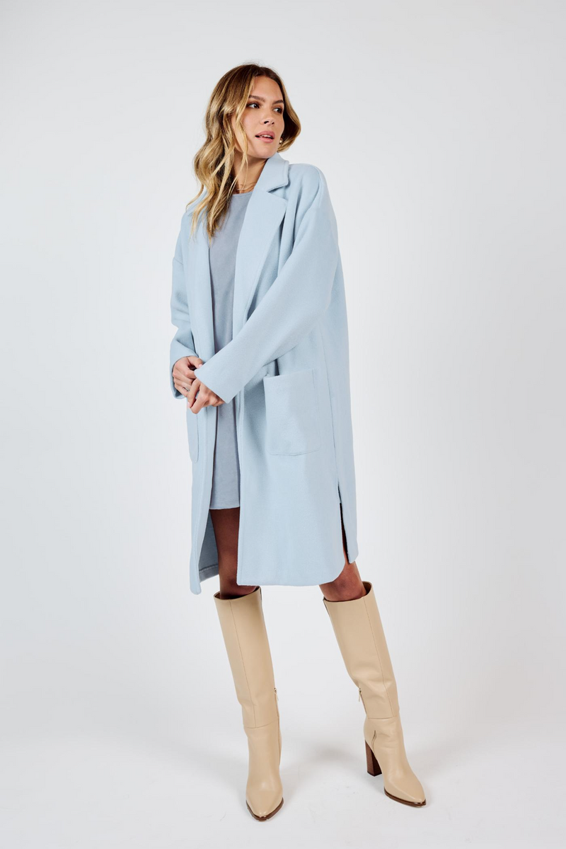 Light Gray Haley Open Coat Coats & Jackets