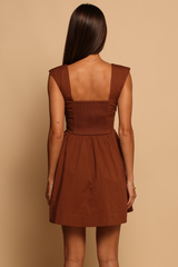 Tan Phoebe Mini Dress Mini Dress