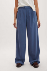 Light Gray Sophia Fluid Wide Leg Trouser Pant