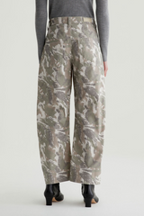 Light Gray Fiona High Rise Barrel | Urban Camo Grey Multi Pant