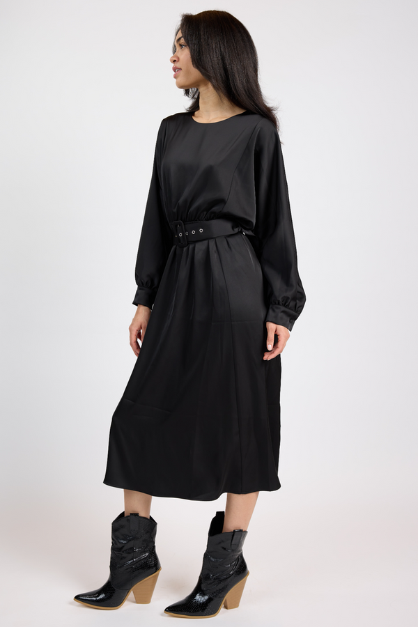 Black Mood Boost Midi Dress Midi Dress