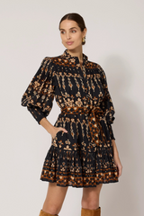 Black Vanessa Mini Dress in La Vie Print Mini Dress