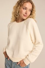 Wheat Saldana Reverse Fleece Top Shirts & Tops