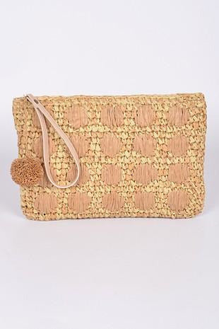 Lavender Paper Straw Clutch