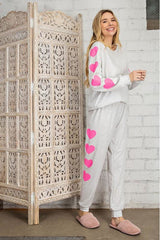 Gray Wear Your Heart on Your on your Sleeve Set Pants loungewear